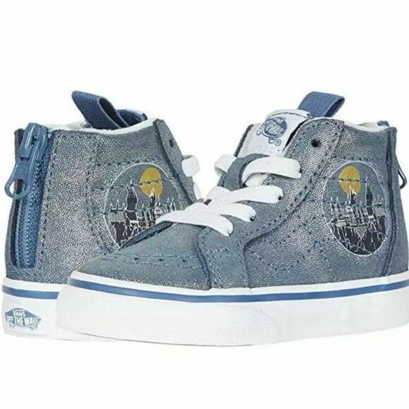 Vans Kids X Harry Potter Hogwarts Metallic SK8-HI Zip Shoes Size 7 - Picture 1 of 13